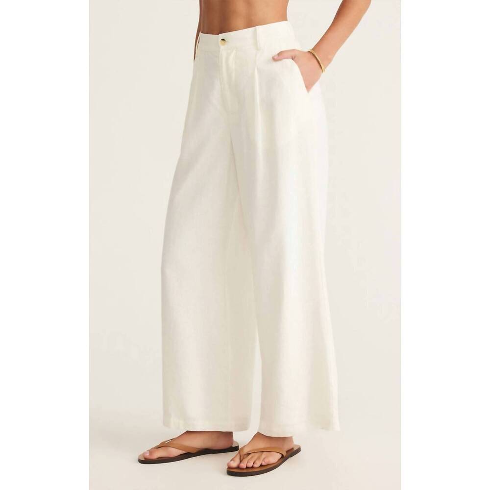 NEW Z SUPPLY topanga linen pants in white - Picture 4 of 4